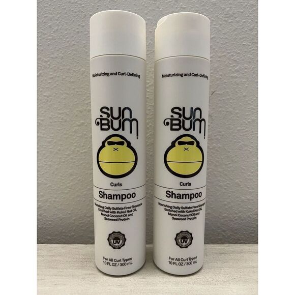 Sun Bum Curls & Waves Shampoo 10 oz 300 ml. Shampoo Lot Of 2 Bottles - Picture 1 of 2